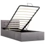 Hydraulic canapé bed with storage taupe fabric 100x200 cm by vidaXL, Beds and slatted bases - Ref: Foro24-285595, Price: 276,...