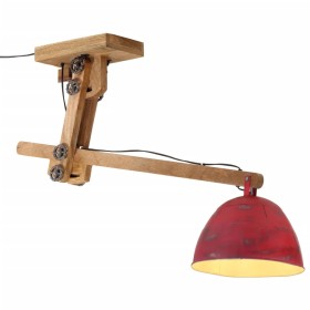 Lámpara de techo rojo desgastado 25 W E27 105x30x65-108 cm