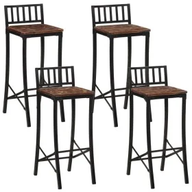 High stools 4 units recycled solid wood by vidaXL, Kitchen stools - Ref: Foro24-358945, Price: 200,26 €, Discount: %