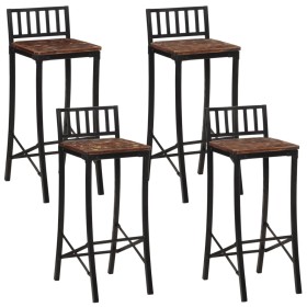 Hohe Hocker 4 Einheiten recyceltes Massivholz von vidaXL, Küchenhocker - Ref: Foro24-358945, Preis: 202,02 €, Rabatt: %