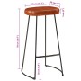 Gavin Barhocker 2 Stück 44x37,5x78 cm von vidaXL, Küchenhocker - Ref: Foro24-358922, Preis: 73,62 €, Rabatt: %