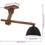 Black ceiling lamp 25 W E27 105x30x65-108 cm by vidaXL, Lamps - Ref: Foro24-371923, Price: 79,75 €, Discount: %