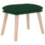 Relaxation armchair with dark green fabric stool by vidaXL, Armchairs - Ref: Foro24-3097755, Price: 144,43 €, Discount: %