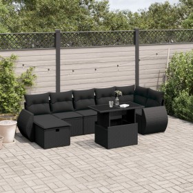 8-piece garden sofa set and black synthetic rattan cushions by vidaXL, Garden sets - Ref: Foro24-3275145, Price: 556,15 €, Di...