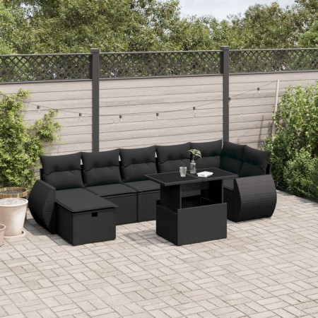 8-piece garden sofa set and black synthetic rattan cushions by vidaXL, Garden sets - Ref: Foro24-3275145, Price: 556,15 €, Di...