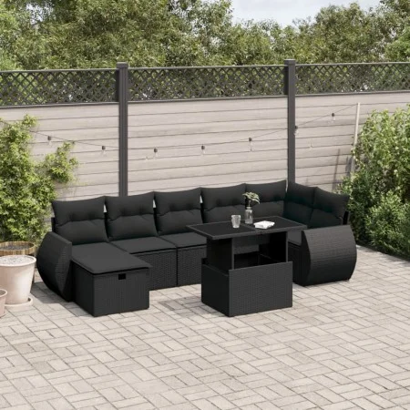 8-piece garden sofa set and black synthetic rattan cushions by vidaXL, Garden sets - Ref: Foro24-3275145, Price: 591,50 €, Di...