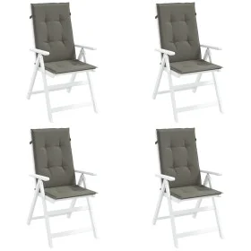 High back chair cushions 4 pcs dark gray melange fabric by vidaXL, Cushions for chairs and sofas - Ref: Foro24-4002416, Price...