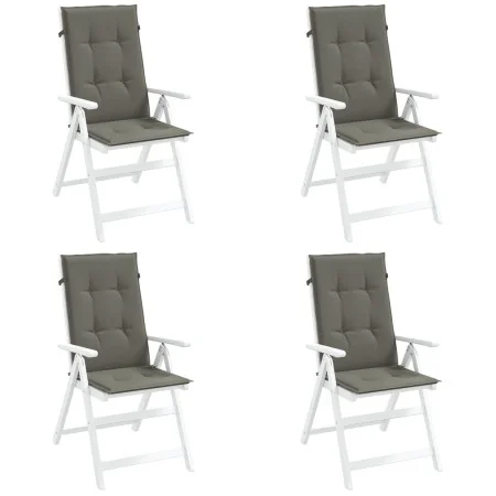 High back chair cushions 4 pcs dark gray melange fabric by vidaXL, Cushions for chairs and sofas - Ref: Foro24-4002416, Price...