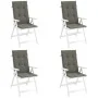 Kissen für Hochlehner, 4 Stück, dunkelgrauer Melange-Stoff von vidaXL, Kissen für Stühle und Sofas - Ref: Foro24-4002416, Pre...