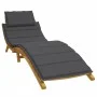 Lounger cushion anthracite gray melange fabric 186x58x3 cm by vidaXL, Cushions for chairs and sofas - Ref: Foro24-4002475, Pr...