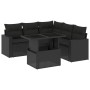 Set de sofás de jardín 6 piezas y cojines ratán sintético negro de vidaXL, Conjuntos de jardín - Ref: Foro24-3267265, Precio:...