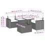 6-teiliges Gartensofa-Set und schwarze synthetische Rattankissen von vidaXL, Gartensets - Ref: Foro24-3267265, Preis: 443,01 ...
