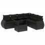 7-piece garden sofa set with black synthetic rattan cushions by vidaXL, Garden sets - Ref: Foro24-3268555, Price: 499,60 €, D...
