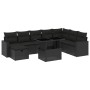 8-teiliges Gartensofa-Set und schwarze synthetische Rattankissen von vidaXL, Gartensets - Ref: Foro24-3274865, Preis: 605,80 ...