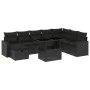 8-teiliges Gartensofa-Set und schwarze synthetische Rattankissen von vidaXL, Gartensets - Ref: Foro24-3274865, Preis: 618,20 ...