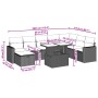 8-teiliges Gartensofa-Set und schwarze synthetische Rattankissen von vidaXL, Gartensets - Ref: Foro24-3274865, Preis: 605,80 ...