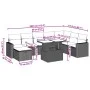8-teiliges Gartensofa-Set und schwarze synthetische Rattankissen von vidaXL, Gartensets - Ref: Foro24-3274865, Preis: 618,20 ...