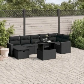 8-piece garden sofa set and black synthetic rattan cushions by vidaXL, Garden sets - Ref: Foro24-3274825, Price: 557,29 €, Di...