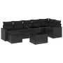 8-teiliges Gartensofa-Set und schwarze synthetische Rattankissen von vidaXL, Gartensets - Ref: Foro24-3274825, Preis: 557,29 ...
