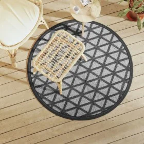 Black PP outdoor rug Ø120 cm by vidaXL, Outdoor protectors - Ref: Foro24-368462, Price: 22,41 €, Discount: %
