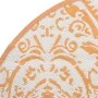 Orange-weißer PP-Außenteppich Ø120 cm von vidaXL, Outdoor-Protektoren - Ref: Foro24-368506, Preis: 24,42 €, Rabatt: %