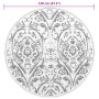 Alfombra de exterior PP naranja y blanco Ø120 cm de vidaXL, Protectores para exterior - Ref: Foro24-368506, Precio: 24,94 €, ...