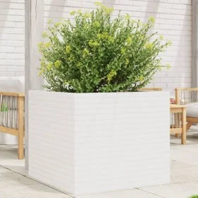 Jardinera madera maciza de pino blanco 80x80x68,5 cm de vidaXL, Maceteros y jardineras - Ref: Foro24-3282480, Precio: 263,14 ...