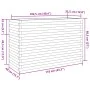 Solid wax brown pine wood planter 110x40x68.5 cm by vidaXL, Pots and planters - Ref: Foro24-3282496, Price: 251,40 €, Discoun...
