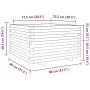 Solid white pine wood planter 80x80x49.5 cm by vidaXL, Pots and planters - Ref: Foro24-3282530, Price: 209,09 €, Discount: %