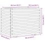 Jardinera madera de pino impregnada 90x60x72,5 cm de vidaXL, Maceteros y jardineras - Ref: Foro24-3282608, Precio: 254,21 €, ...