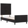 Estructura de cama con cabecera Negro 80 x 200 cm Terciopelo
