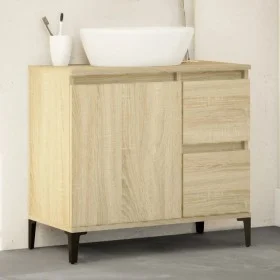 Armario de baño madera contrachapada roble Sonoma 65x33x60 cm by vidaXL, bathroom vanities - Ref: Foro24-847405, Price: 56,93...