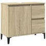 Badezimmerschrank aus Eichenholz-Sonoma-Sperrholz 65x33x60 cm. von vidaXL, Badezimmerwaschtische - Ref: Foro24-847405, Preis:...