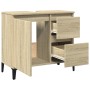 Armario de baño madera contrachapada roble Sonoma 65x33x60 cm by vidaXL, bathroom vanities - Ref: Foro24-847405, Price: 57,81...