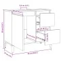 Badezimmerschrank aus Eichenholz-Sonoma-Sperrholz 65x33x60 cm. von vidaXL, Badezimmerwaschtische - Ref: Foro24-847405, Preis:...