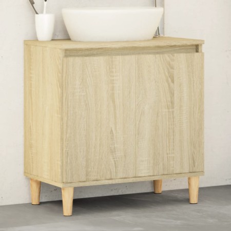 Waschbeckenunterschrank aus Eichen-Sonoma-Sperrholz 58x33x60 cm. von vidaXL, Badezimmerwaschtische - Ref: Foro24-847407, Prei...