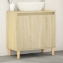 Armario de lavabo madera contrachapada roble Sonoma 58x33x60 cm by vidaXL, bathroom vanities - Ref: Foro24-847407, Price: 41,...