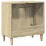 Waschbeckenunterschrank aus Eichen-Sonoma-Sperrholz 58x33x60 cm. von vidaXL, Badezimmerwaschtische - Ref: Foro24-847407, Prei...