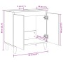 Armario de lavabo madera contrachapada roble Sonoma 58x33x60 cm by vidaXL, bathroom vanities - Ref: Foro24-847407, Price: 41,...