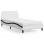 Bett mit schwarz-weißer Kunstledermatratze 100x200 cm von vidaXL, Betten und Lattenroste - Ref: Foro24-3208363, Preis: 260,04...
