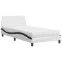 Bett mit schwarz-weißer Kunstledermatratze 100x200 cm von vidaXL, Betten und Lattenroste - Ref: Foro24-3208363, Preis: 260,04...