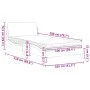 Bed with black and white synthetic leather mattress 100x200 cm by vidaXL, Beds and slatted bases - Ref: Foro24-3208363, Price...
