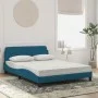 Cama con colchón azul terciopelo 120x200 cm de vidaXL, Camas y somieres - Ref: Foro24-3208375, Precio: 349,75 €, Descuento: %