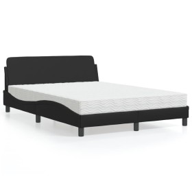 Bett mit schwarzer Kunstledermatratze 120x200 cm von vidaXL, Betten und Lattenroste - Ref: Foro24-3208377, Preis: 325,03 €, R...