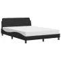 Bed with black synthetic leather mattress 120x200 cm by vidaXL, Beds and slatted bases - Ref: Foro24-3208377, Price: 319,40 €...