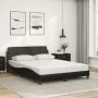 Bed with black synthetic leather mattress 120x200 cm by vidaXL, Beds and slatted bases - Ref: Foro24-3208377, Price: 319,40 €...