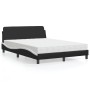 Bett mit schwarz-weißer Kunstledermatratze 120x200 cm von vidaXL, Betten und Lattenroste - Ref: Foro24-3208382, Preis: 353,88...