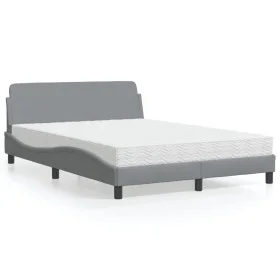 Bed with light gray fabric mattress 140x200 cm by vidaXL, Beds and slatted bases - Ref: Foro24-3208404, Price: 375,03 €, Disc...