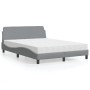 Bett mit hellgrauer Stoffmatratze 140x200 cm von vidaXL, Betten und Lattenroste - Ref: Foro24-3208404, Preis: 381,46 €, Rabat...