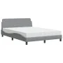Bed with light gray fabric mattress 140x200 cm by vidaXL, Beds and slatted bases - Ref: Foro24-3208404, Price: 375,03 €, Disc...